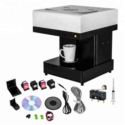 Syoon 1 Cups Latte Cake Selfie Art Printer Full Automatic Edible Ink Flower Coffee Printer