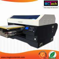 Top design A3 size digital flatbed DTG garment printer for t-shirt